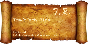 Tomásch Rita névjegykártya